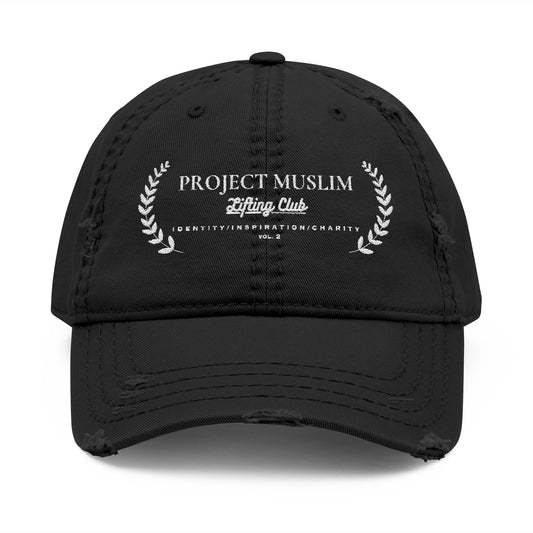 Black Distressed Hat