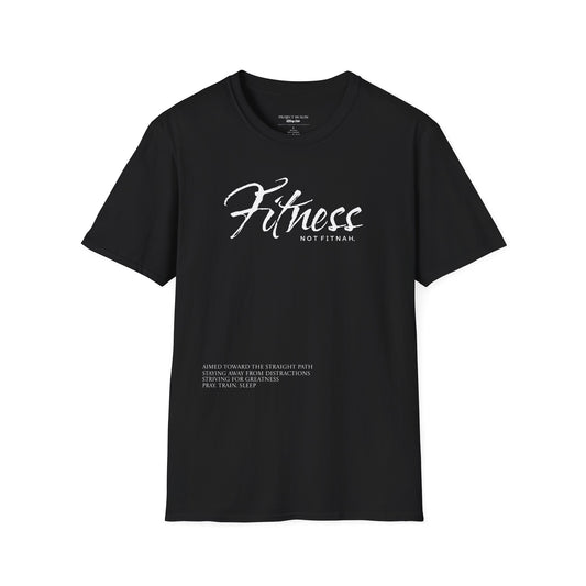 FITNESS NOT FITNAH T SHIRT - BLACK EDITION